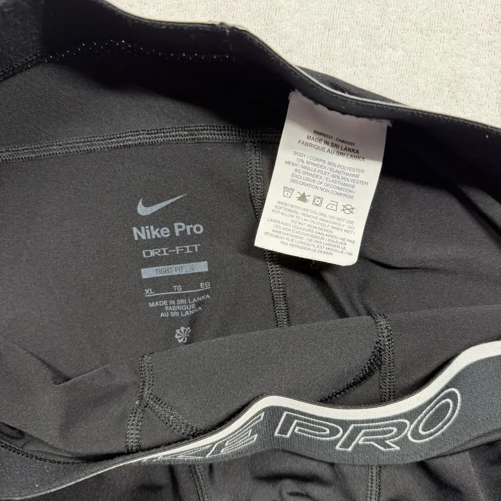Lot of 2 Nike Pro Dri-FIT Men’s Compression Tights Pants Black Gray XL